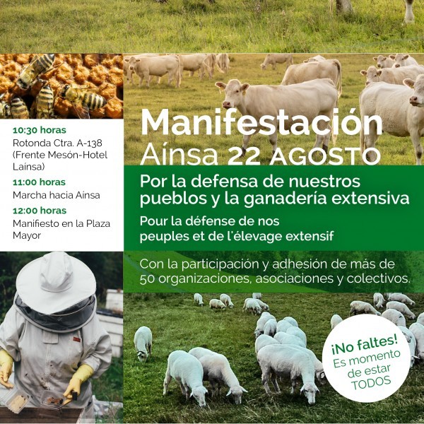 Manifestación para exigir el apoyo a la ganadería extensiva y retirada de los osos