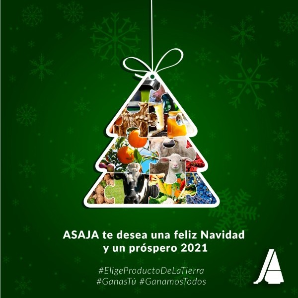 ASAJA Huesca os desea una feliz Navidad y un próspero 2021.