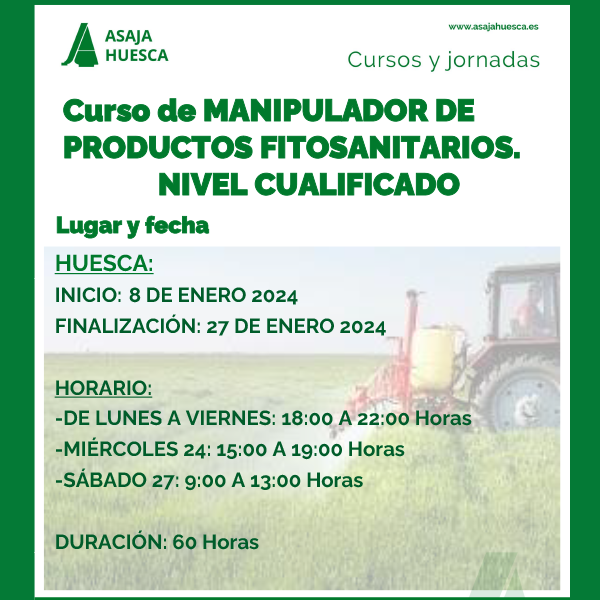 Curso de Manipulador de Productos Fitosanitarios